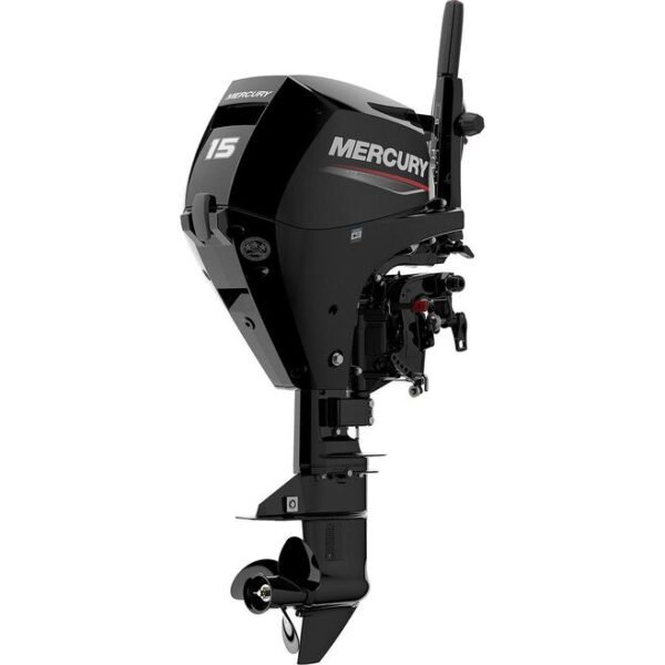 Mercury 15hp EFI Tiller FourStroke Outboard Motor - 15" Shaft, Manual Tilt/Trim, Electric Start w/ Manual Backup