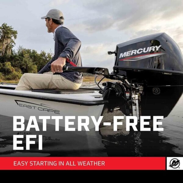Mercury 9.9hp EFI Tiller FourStroke Outboard Motor - 15" Shaft, Manual Tilt/Trim, Manual Start - Image 5